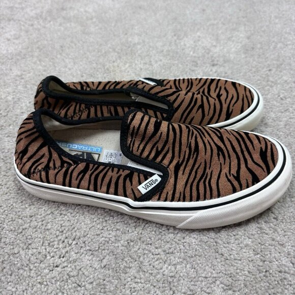 Vans Shoes - Vans Sneakers Brown Black Slip On Women’s Size 7